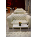 Table basse fer blanc