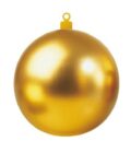 Boule géante de Noël dorée (Ø 60 cm)