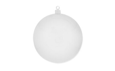 Boule géante de Noël blanche (Ø 60 cm)