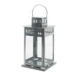 Lanterne acier galvanisé, verre