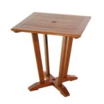 Table teck carrée 70 cm