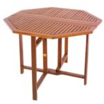 Table teck octogonale 100 pliante