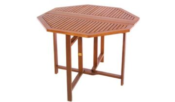 Table teck octogonale 100 pliante