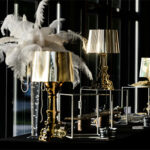 Lampe Kartell Bourgie dorée