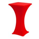 Location de housse rouge pour mange debout carré