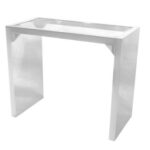 Console haute miroir chromée