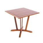 Table teck carrée 80 cm