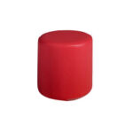 pouf rouge simili cuir