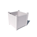 Location de cache-pot gris en bois PM